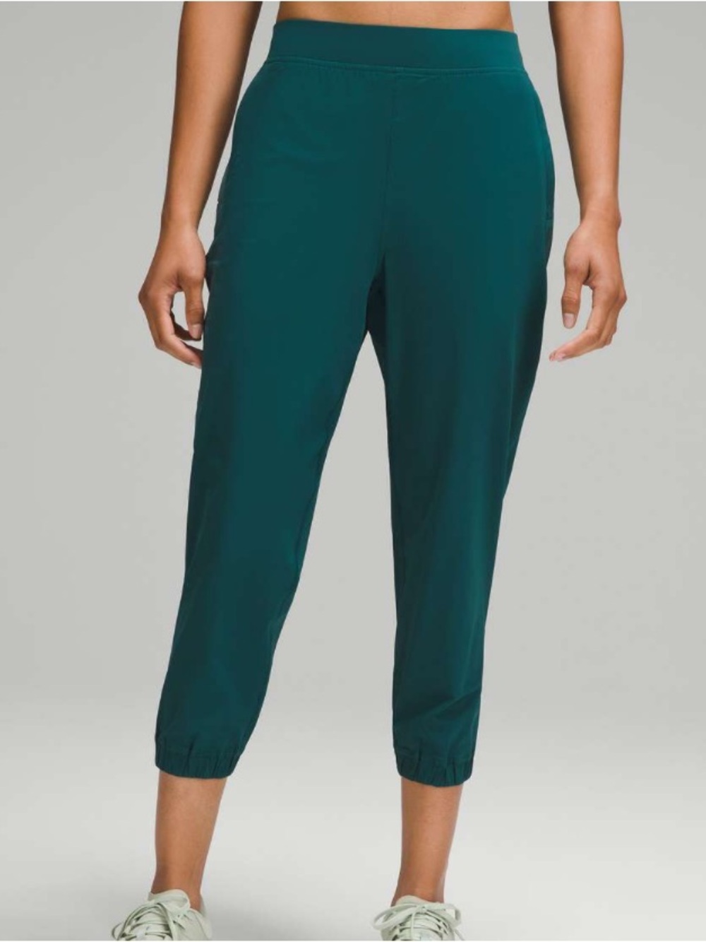 Lululemon Adapted State High Rise Cropped Joggers Pants - Women's Size 10 Green